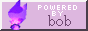 a button that says 'powered by bob' with a dancing bob from animal crossing